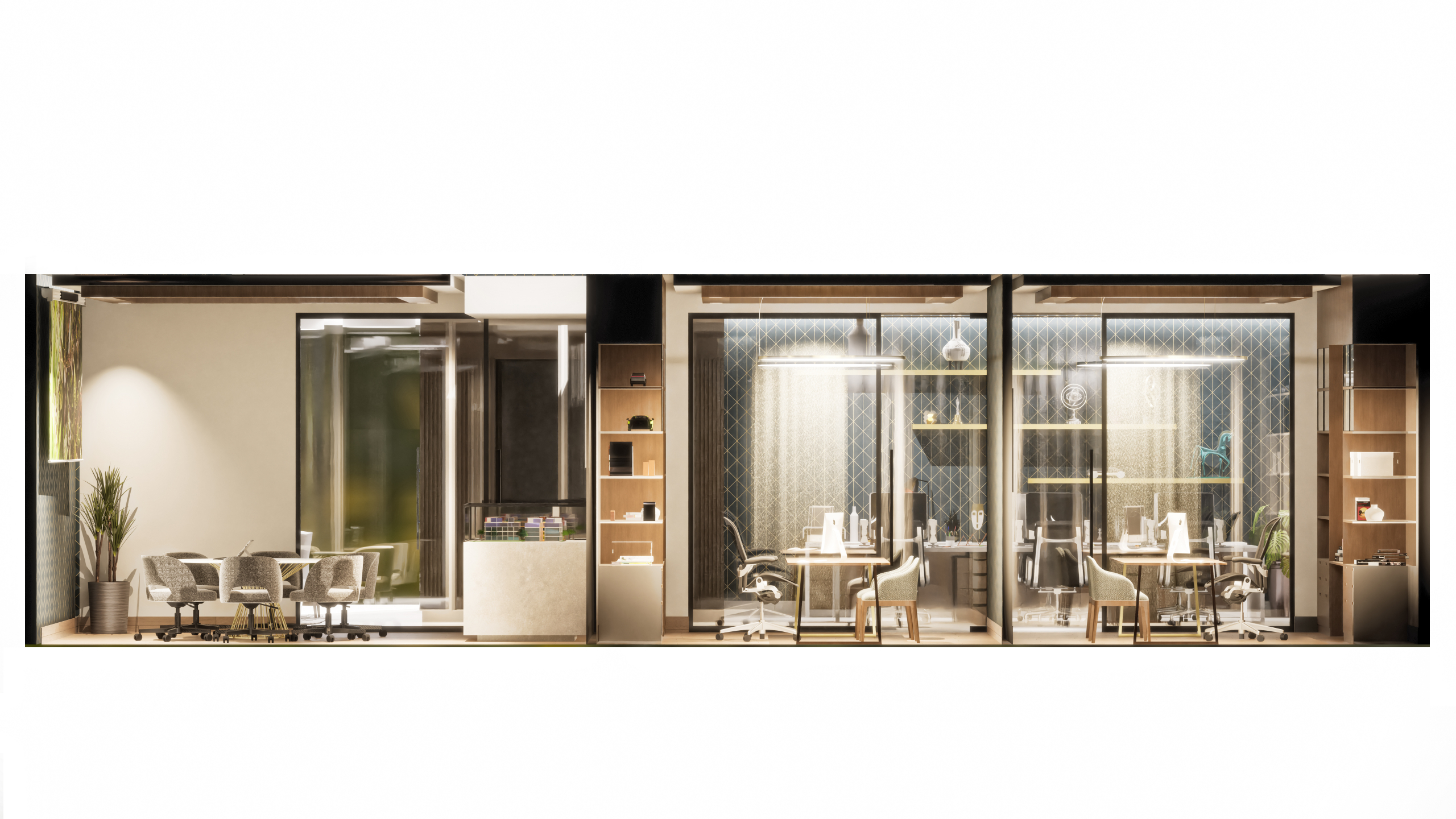 8. Corte Oficinas Privadas y Sala de Juntas